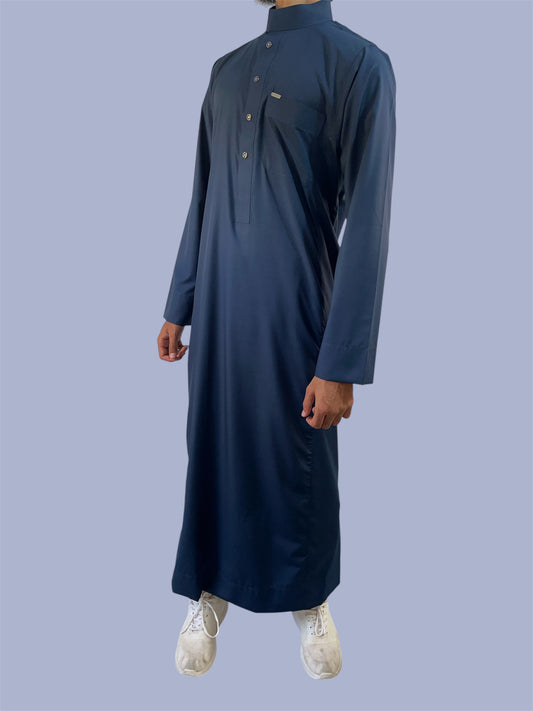 Premium Traditional Thobe - Navy Blue