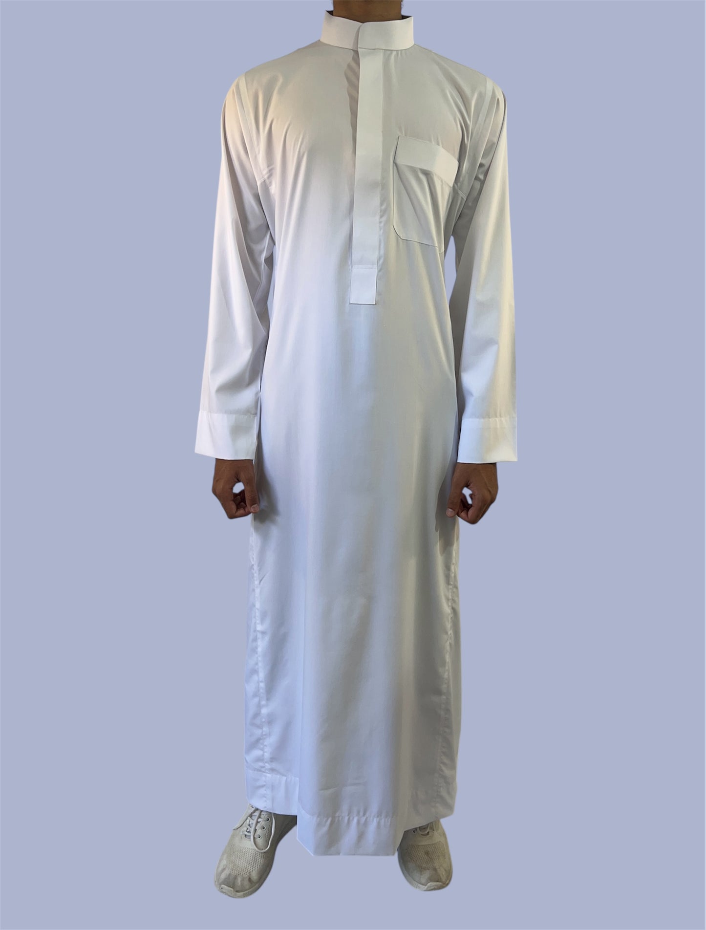 Premium Traditional Zip Up Thobe - White
