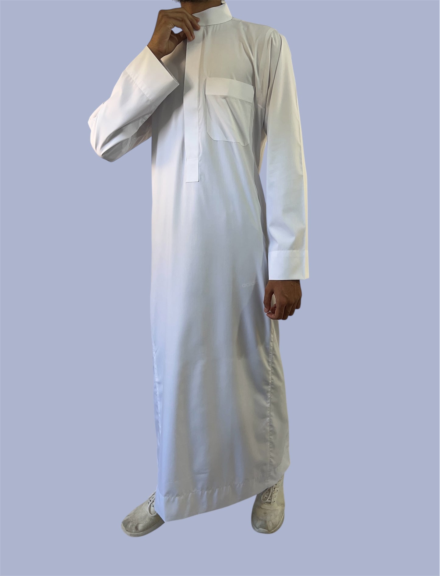 Premium Traditional Zip Up Thobe - White