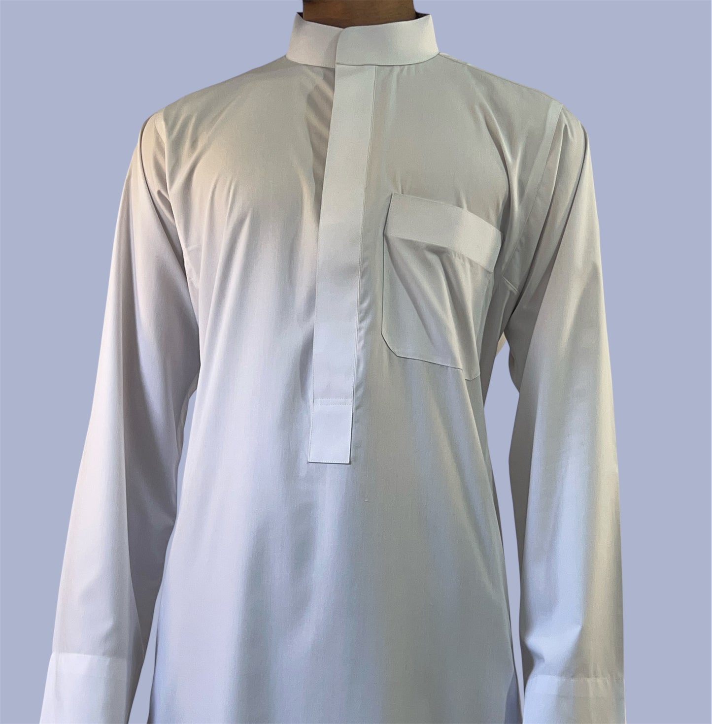 Premium Traditional Zip Up Thobe - White