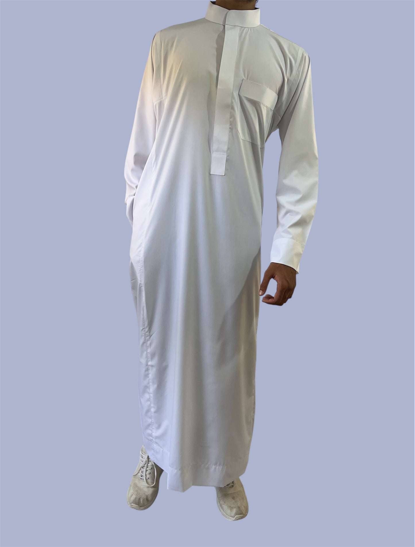 Premium Traditional Zip Up Thobe - White
