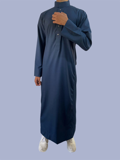 Premium Traditional Thobe - Navy Blue