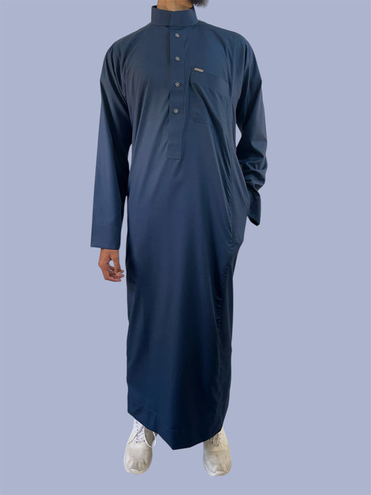 Premium Traditional Thobe - Navy Blue