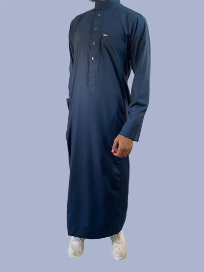 Premium Traditional Thobe - Navy Blue